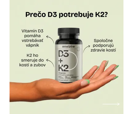 Vitamín D3 K2 | Imunita, kosti a srdce | Enebire