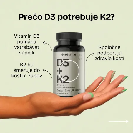 Vitamín D3 K2 | Imunita, kosti a srdce | Enebire