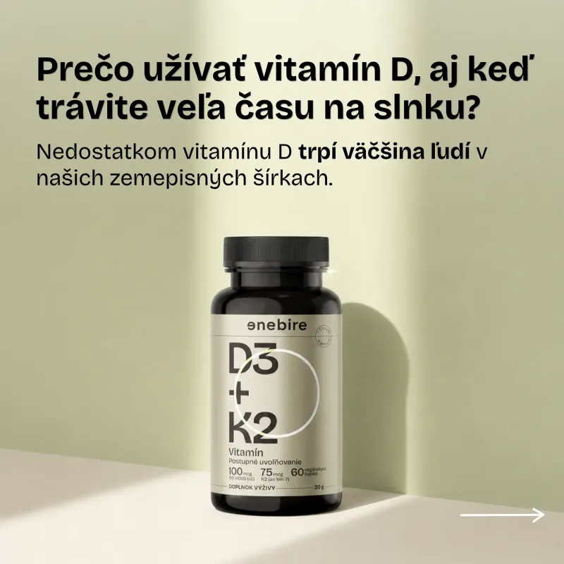 Vitamín D3 K2 | Imunita, kosti a srdce | Enebire